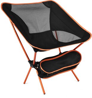 Reizen Ultralight Klapstoel Superhard Hoge Belasting Outdoor Camping Stoel Draagbare Strand Wandelen Picknick Zetel Vissen Gereedschap Stoel oranje