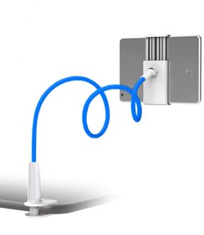 Rekbaar Telefoon Houder Stand Flexibele Lange Arm Luie Telefoon Houder Stands Clamp Bed Tablet Auto Selfie Mount Bracket marine blauw