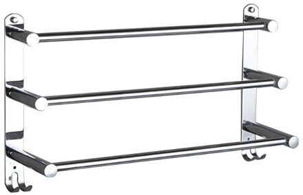 Rekbaar Verstelbare Roestvrij Staal Handdoek Bar 3-Tier Flexable Badkamer Rack Wand Hand Handdoek Schotel Doeken Hanger houder 2