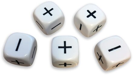 Reken Dobbelsteen Plus & Min (5 stuks)