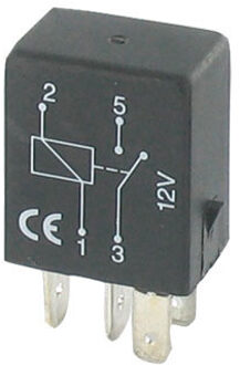 Relais 12V 25A 4 polig aan/uit mini 40391