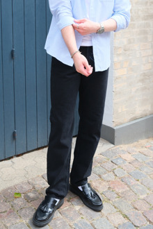 Relaxed Fit Jeans - Effen Zwart