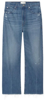 Relaxed Straight Jeans Frame , Blue , Dames - W30,W25,W29,W28,W26,W27