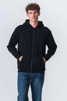 Relaxed Zip Hoodie - Marineblauw - maat L Navy