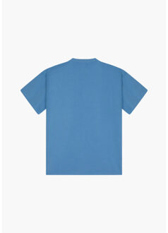 Relaxt summer t-shirt i blue Blauw - XL