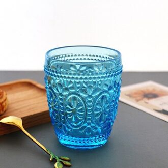 Reliëf Vintage Stemless Wijn Water Sap Glas Tumbler Cup 4