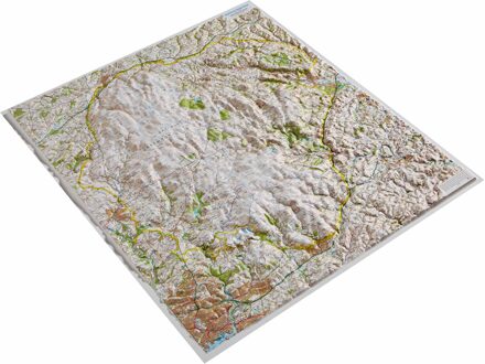 Reliëfkaart Dartmoor reliëf kaart lichte kader | Dorrigo