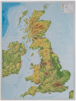 Reliëfkaart Great Britain & Ireland - Groot Brittannië & Ierland | GeoRelief