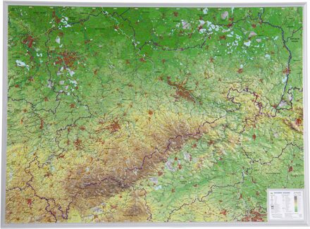 Reliëfkaart Saksen met voelbaar 3D reliëf | GeoRelief