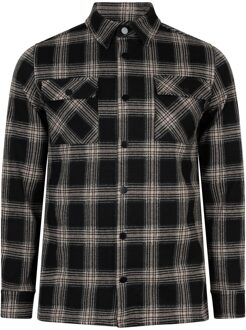 Rellix Jongens shirt ls geruit - Zwart - Maat 164