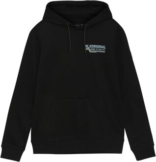 Rellix winter hoodie jongens - zwart - backprint - maat 140