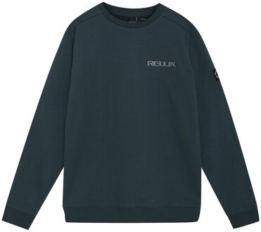 Rellix winter sweater jongens - groen - badge - maat 164