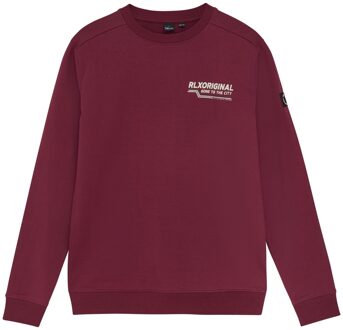 Rellix winter sweater jongens - rood - backprint - maat 152