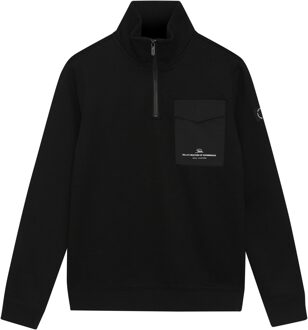 Rellix winter sweater jongens - zwart - rits, zak - maat 152