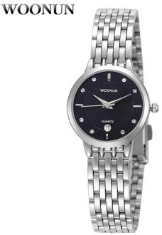 relogio feminino 2020 WOONUN Ladeis Watches White Rhinestone Quartz Wrist Watches For Women Geneva Watch Women Full Steel