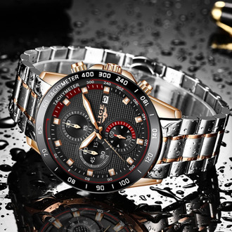 Relogio Masculino 2020 New Watches Men Luxury Brand LIGE Chronograph Men Sports Watches Waterproof Full Steel Quartz Men's Watch
