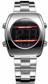 Relogio Masculino Digitale-Horloge Mannen Digitale Sport Horloges Rvs Mannelijke Vierkante Horloges Led Klokken