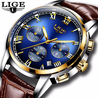 Relogio Masculino LIGE Fashion Watch Men Sport Waterproof Date Analogue Quartz Mens Watches Top Brand Luxury Business Wristwatch