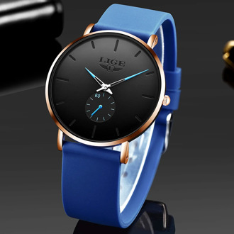 Relogio Masculino LIGE New Fashion Men Watches Analog Quartz Wristwatches 30M Waterproof Sport Leather Band Watches montre homme