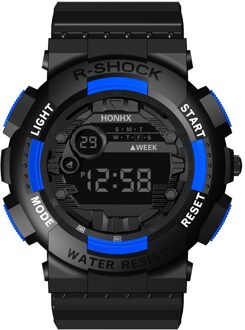 Relogio Mens Horloge Luxe Mode Heren Digitale Led Horloge Datum Sport Mannen Outdoor Elektronische Horloge Relogio Klok Dropshiping Blauw