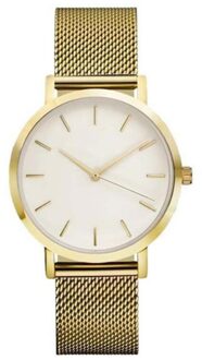 Relogio Reminino Mode Vrouwen Horloge Crystal Rvs Heren Horloge Analoge Quartz Horloge Dames Armband Horloge goud