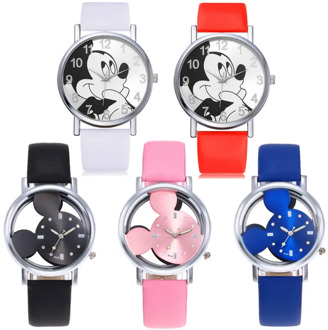 Reloj Infantil Hollow Out Children Watch Girls Boys Gift Students Clock Kids Watches Waterproof Leather Quartz Digital Watch