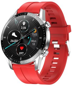 Reloj Inteligente Slimme Horloge Android Mannen Waterdichte IP68 Smartwatch Mannen Smart Horloge Kerst Voor Het Jaar rood Silicone
