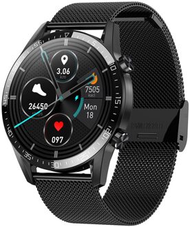 Reloj Inteligente Slimme Horloge Android Mannen Waterdichte IP68 Smartwatch Mannen Smart Horloge Kerst Voor Het Jaar zwart staal