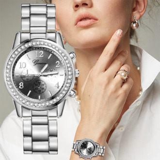 Reloj mujer silver watch for women fashion rhinestones women Quartz luxury wristwatch ladies watch women watch relogio feminino