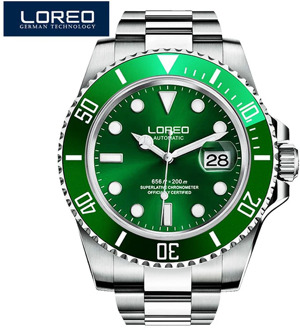 Relojes Hombre LOREO Watch Men Sport Automatic Mechanical Clock Mens Watches Top Brand Luxury Waterproof 200m Watch Dropshipping