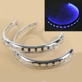 Rem Rotor Covers LED Ring Van Vuur Blauw Voor Honda Goldwing GL1800 01-14 03