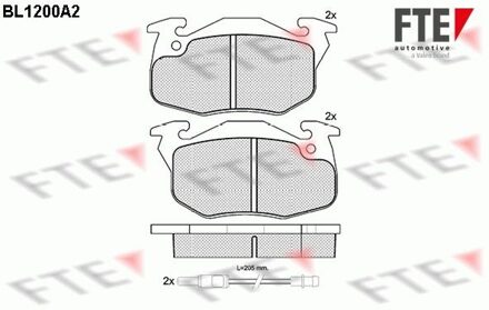 Remblokken set BL1200A2