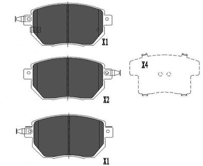 Remblokken set KBP6573