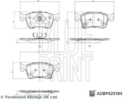 Remblokkenset, schijfrem ADBP420184