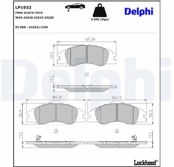 Remblokkenset, schijfrem LP1932