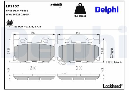 Remblokkenset, schijfrem LP2157