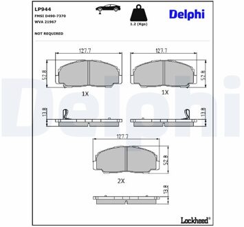 Remblokkenset, schijfrem LP944