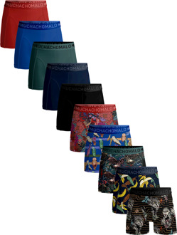 Remix Solid Boxershorts Heren (10-pack) rood - blauw - groen - zwart - M