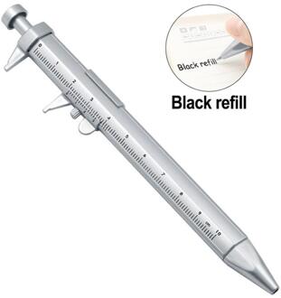 Remklauw Pen Balpen 0.5Mm Multifunctionele Gel Inkt Pen Schuifmaat Rollerball Meten Creativiteit Briefpapier zwart refill