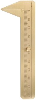 Remklauwen Mini Messing Sliding Gauge Pocket Draagbare Retro Schuifmaat Vernier Lichtgewicht Onderdelen Gauging Survey 0-100mm