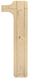 Remklauwen Mini Messing Sliding Gauge Pocket Draagbare Retro Schuifmaat Vernier Lichtgewicht Onderdelen Gauging Survey 0-80mm