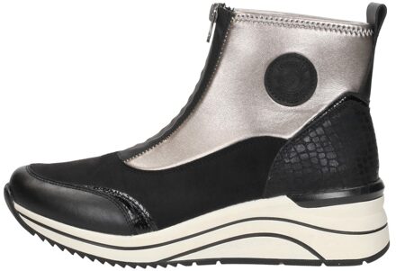 remonte Enkellaarsjes Plat Zwart - 39