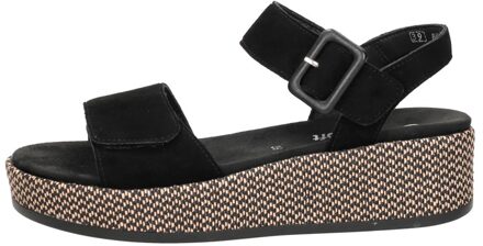 remonte Sandalen Plat Zwart - 44