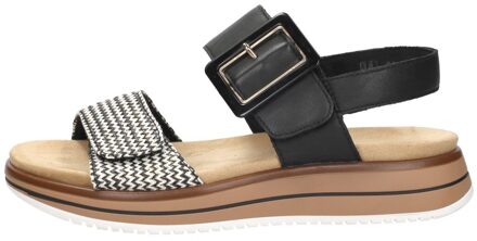 remonte Sandalen Plat Zwart - 45