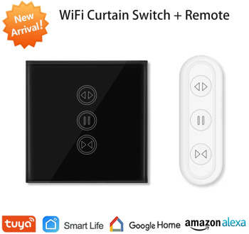 Remote Control Blind Shutter Tuya Smart Life EU WiFi Curtain Touch Switch Voice Control by Google Home Alexa echo App Timer