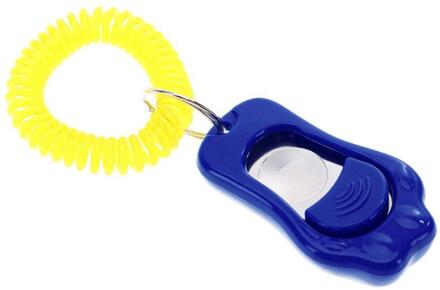 Remote Draagbare Dier Hond Knop Clicker Geluid Huisdier Trainer Pols Band Accessoire Lichtheid Draagbaarheid Handig Carrier Blauw