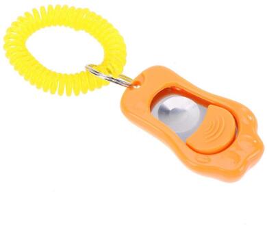 Remote Draagbare Dier Hond Knop Clicker Geluid Huisdier Trainer Pols Band Accessoire Lichtheid Draagbaarheid Handig Carrier oranje