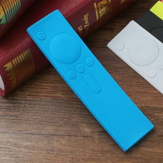 Remote Gevallen Voor Xiaomi Zachte Anti-Slip Rubber Dust Covers Siliconen Tpu Afstandsbediening Covers Beschermhoes Voor Tv mi Doos blauw