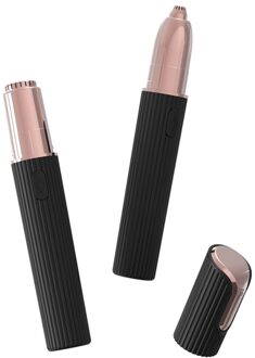 Remover Pijnloos Scheermes Facial Depilador Compact Elektrische Wenkbrauw Trimmer Een Sleutel Schakelaar Dame Oksel Epilator Scheerapparaat zwart