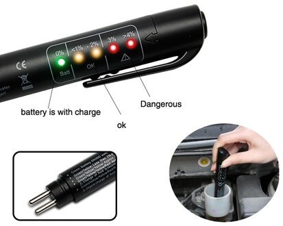 Remvloeistof Tester 5 Led Olie Controleren Pen Remvloeistof Liquid Tester Voor DOT3/DOT4/DOT5.1 Auto diagnostic Tool Herramientas